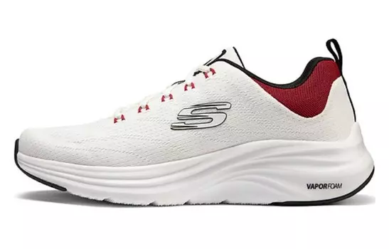 Кроссовки Vapor Foam для бега мужские с низким верхом белые/угольно-серые Skechers