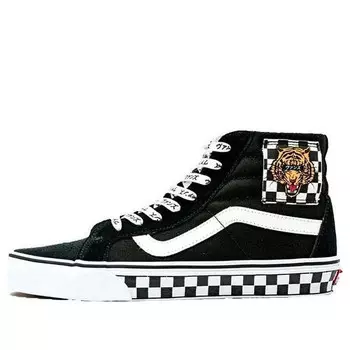Кроссовки vault sk8-hi reissue tiger check 'black white' Vans, черный