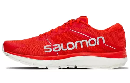 Кроссовки Vectur Running унисекс с низким верхом красного/белого цвета Salomon