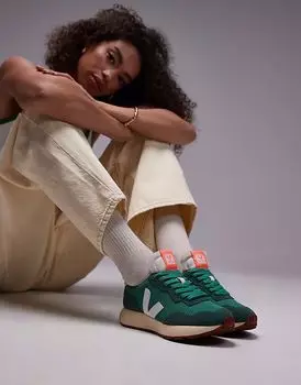 Кроссовки VEJA Paulistana белого изумрудного цвета