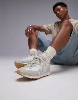 Кроссовки VEJA Rio Branco из белой замши и Alveomesh цвета Pierre Natural