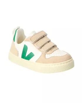Кроссовки VEJA Small V-10 из хромированной кожи, зеленый