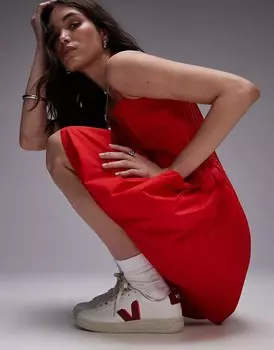 Кроссовки VEJA Urca CWL, цвет: белый марсала, роза, флуоресцентный