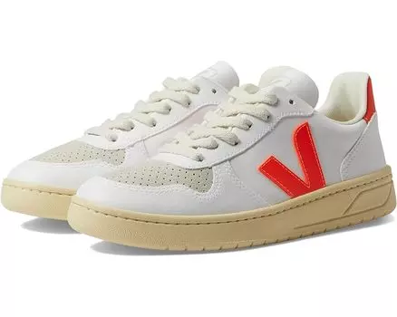 Кроссовки VEJA V-10, цвет White/Orange/Fluo