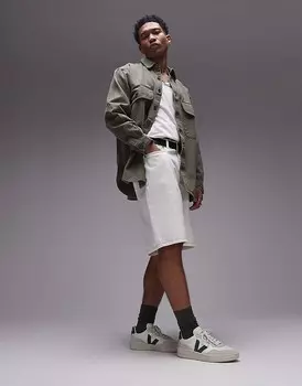 Кроссовки VEJA V-90 белого/зеленого цвета