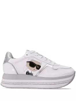 Кроссовки Velocita II на платформе Karl Lagerfeld, белый