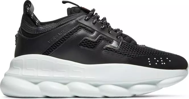 Кроссовки Versace Chain Reaction Black Mesh, черный