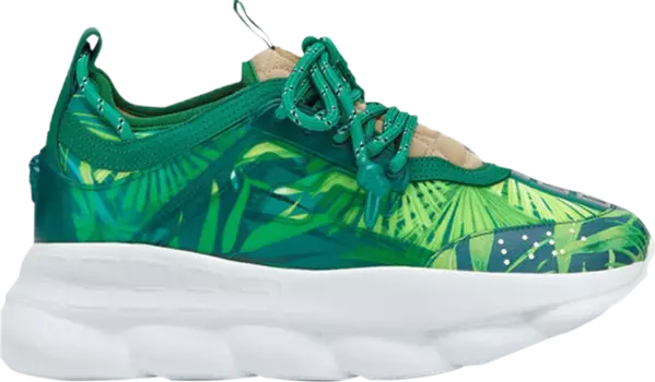 Кроссовки Versace Chain Reaction Jungle Print, зеленый