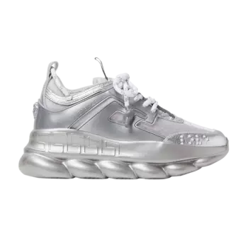 Кроссовки Versace Chain Reaction, серебро