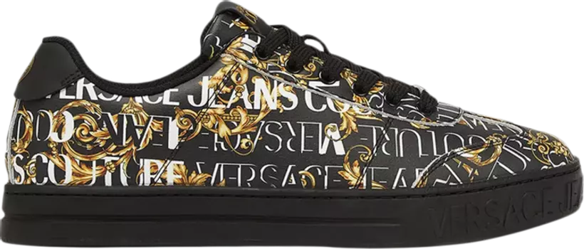 Кроссовки Versace Court 88 Black Baroque Print, черный