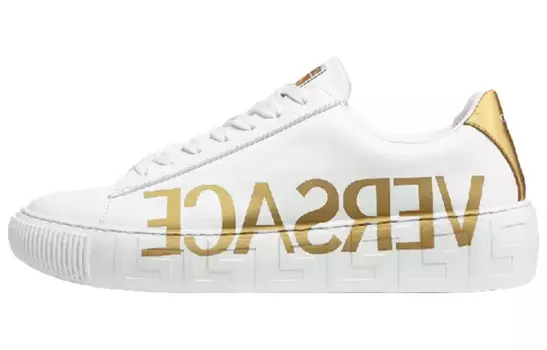 Кроссовки Versace Greca, белое золото