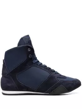 Кроссовки Versace High Top Greek Key "Navy", синий