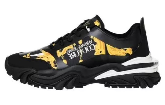 Кроссовки VERSACE JEANS Couture Chain Sneakers, черный