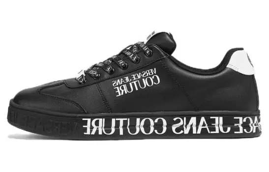 Кроссовки VERSACE JEANS Couture Logo-print Low-top Sneakers, черный