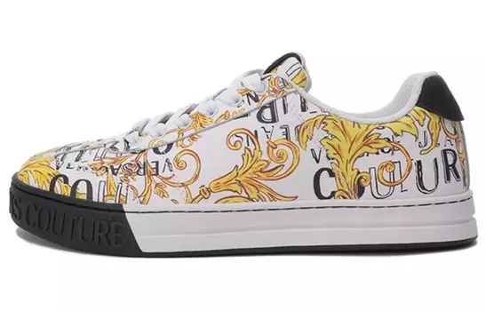 Кроссовки VERSACE JEANS Couture Skateboarding Shoes Men Low-top Gold, золотой