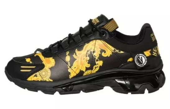 Кроссовки VERSACE JEANS Lifestyle Shoes Men Low-top Yellow, черный