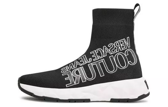 Кроссовки VERSACE JEANS Lifestyle Shoes Women's High-top Black, черный