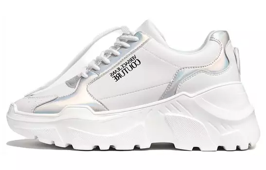 Кроссовки VERSACE JEANS Lifestyle Shoes Women's Low-top White/Silver, белый/серебряный