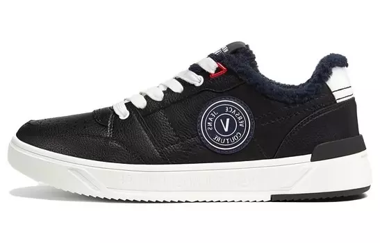 Кроссовки VERSACE JEANS Skateboarding Shoes Men Low-top Black, черный