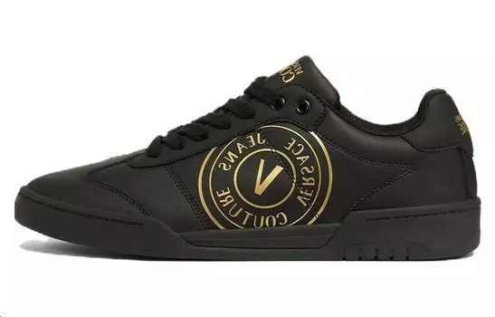 Кроссовки VERSACE JEANS Skateboarding Shoes Men Low-top Black, черный