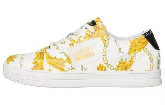 Кроссовки VERSACE JEANS Skateboarding Shoes Men Low-top White, белый