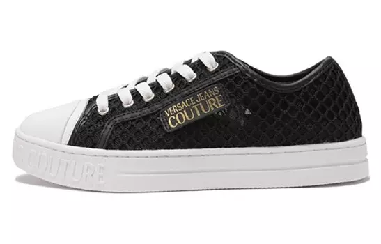 Кроссовки VERSACE JEANS Skateboarding Shoes Women's Low-top Black, черный