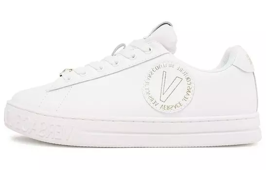 Кроссовки VERSACE JEANS Skateboarding Shoes Women's Low-top White, белый