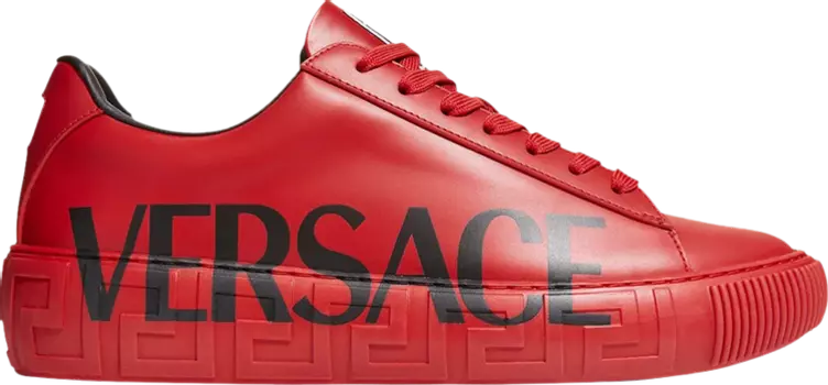 Кроссовки Versace Medusa Low Logo Print - Scarlet, красный