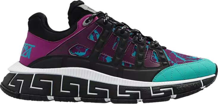 Кроссовки Versace Trigreca Barocco Print - Teal Plum, разноцветный