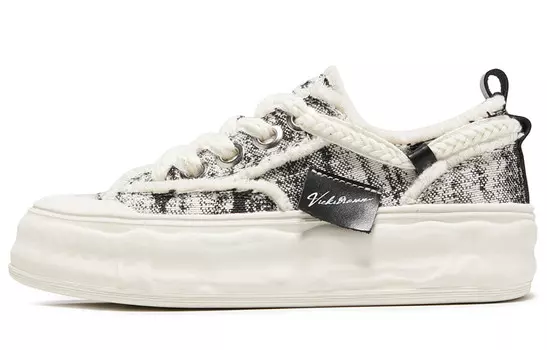 Кроссовки VICKI BROWN Jeans Stylish Skateboarding Shoes Unisex Low-top, белый/синий