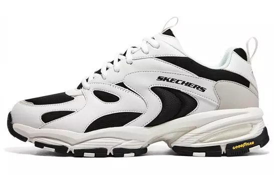 Кроссовки Vigor Chunky для мужчин с низким верхом белого/черного цвета Skechers