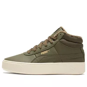 Кроссовки vikky stacked high board shoes olive green Puma, зеленый