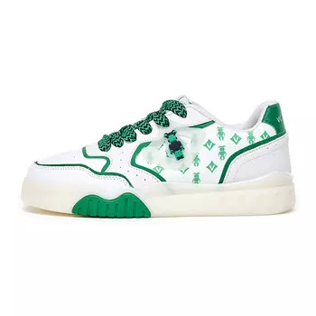 Кроссовки Violent bears Skateboarding Shoes Unisex Low-top, белый/черный
