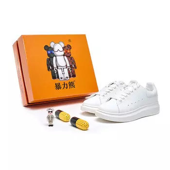 Кроссовки Violent bears Skateboarding Shoes Unisex Low-top, белый/черный