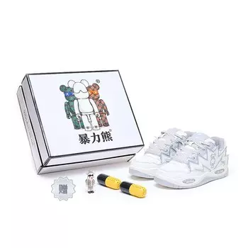 Кроссовки Violent bears Skateboarding Shoes Unisex Low-top, белый/серый