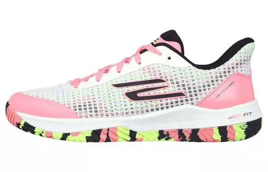 Кроссовки Viper Court Pro для бега мужские с низким верхом белые/пудровые Skechers