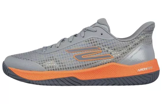 Кроссовки Viper Court Pro для бега мужские с низким верхом серые/оранжевые Skechers