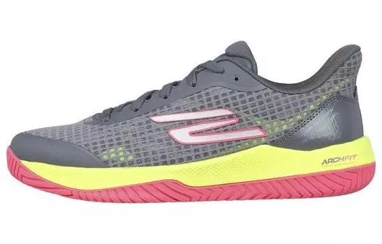 Кроссовки Viper Court Pro женские с низким верхом серо-розовые Skechers