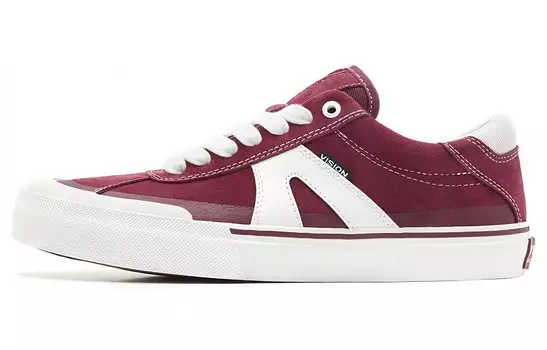 Кроссовки vision street wear Push Pro Skateboarding Shoes Unisex Low-top White, цвет Burgundy