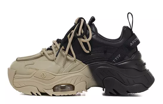 Кроссовки VITTORIO VENTURA Chunky Sneakers Unisex Low-top Black Pincard, черный