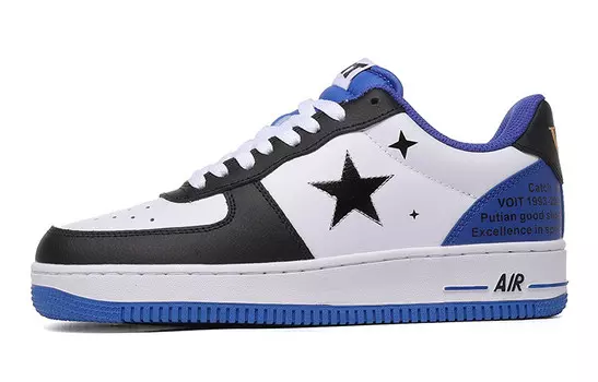 Кроссовки VOIT Skateboarding Shoes Unisex Low-top University Blue/Black/White, синий