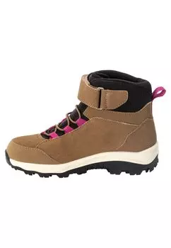 Кроссовки VOJO LT TEXAPORE MID K Jack Wolfskin, цвет brown pink