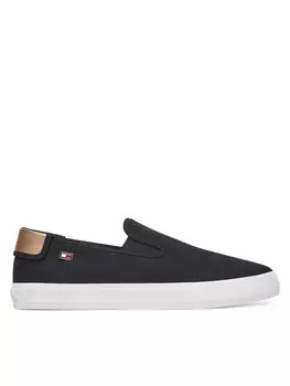 Кроссовки Vulc Canvas Slip-On Sneaker FW0FW08645 Tommy Hilfiger, черный