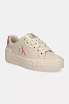 Кроссовки VULC FLATFORM LOW MG LTH Calvin Klein Jeans, бежевый