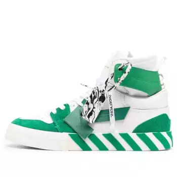 Кроссовки vulcanized high-top 'green white' Off-White, зеленый