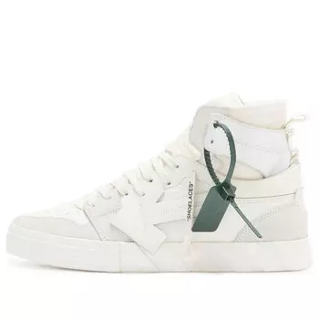 Кроссовки vulcanized high-top 'white green' Off-White, белый