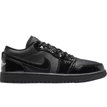 Кроссовки W Air Jordan 1 Low SE, цвет Schwarz/Schwarz/Wei/Metallisches Silber