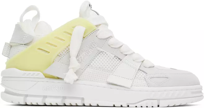 Кроссовки в стиле пэчворк белого и серого цвета Axel Arigato