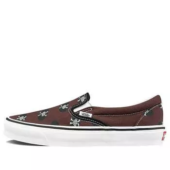Кроссовки wacko maria x og classic slip-on 'brown records' Vans, фиолетовый