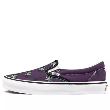 Кроссовки wacko maria x og classic slip-on 'purple records' Vans, коричневый